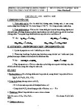 Đề cương ôn tập học kỳ II - Môn Hóa học Lớp 8 - Trường THCS Nguyễn Đức Cảnh